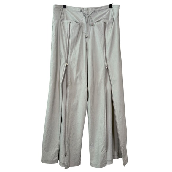 ART Ateliers Rare Toggery Light Gray Size XL Zipper Split Leg Straight Pants - Picture 2 of 8
